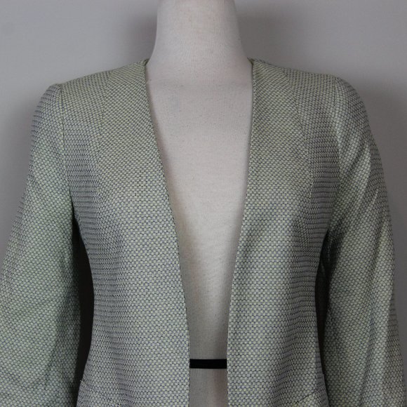 The Limited Blue and Yellow Open Front Blazer - Picture 2 of 6